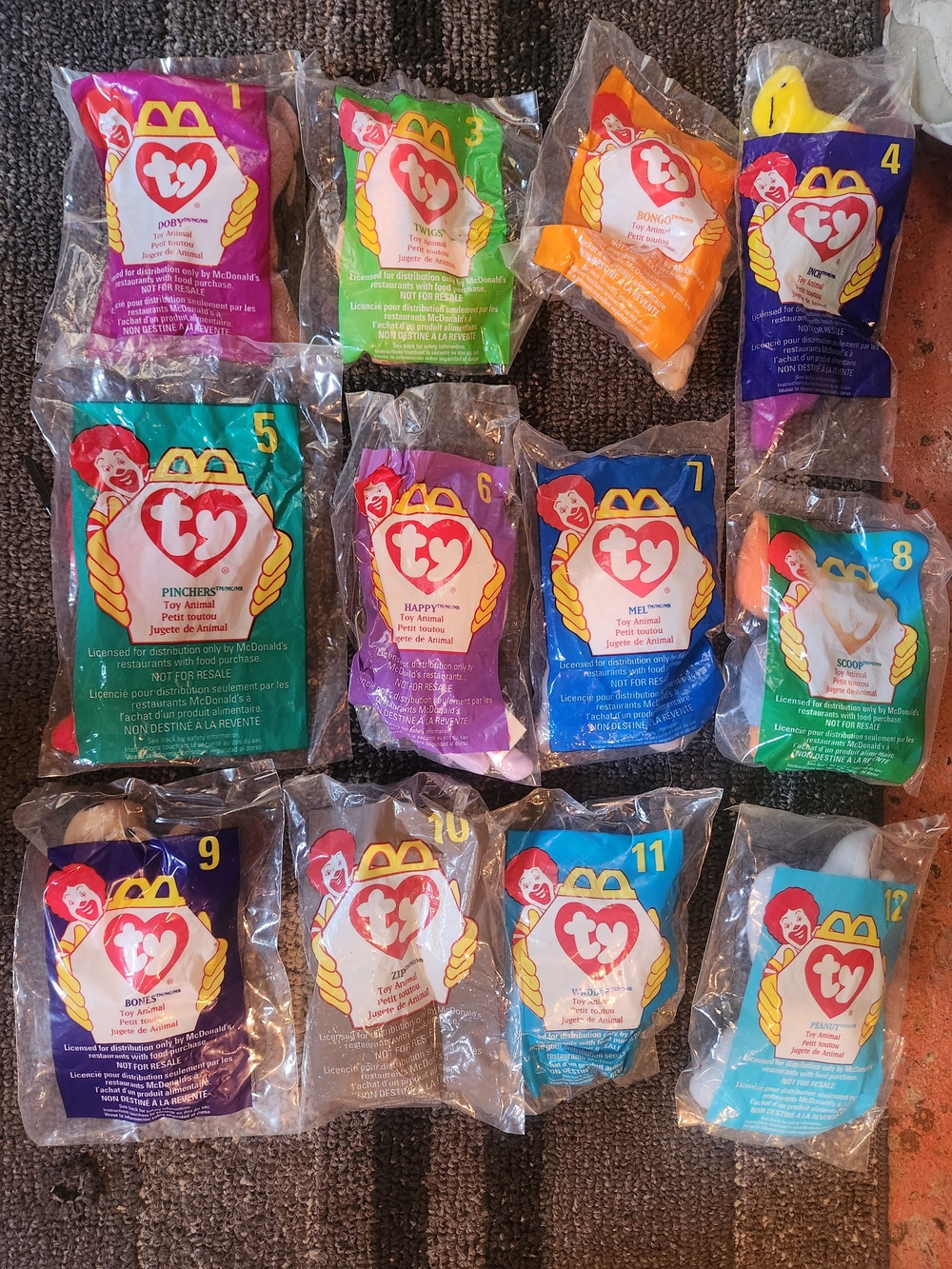 Ty McDonald's Beanie Babies Happy Meal Plush Set - Assorted Colors
